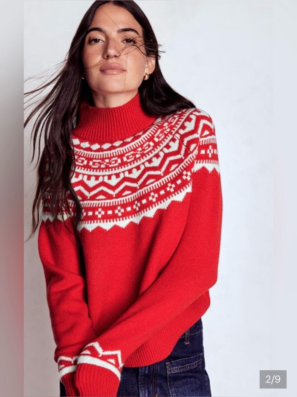 NWT Boden Red Marion Merino High Neck sweater